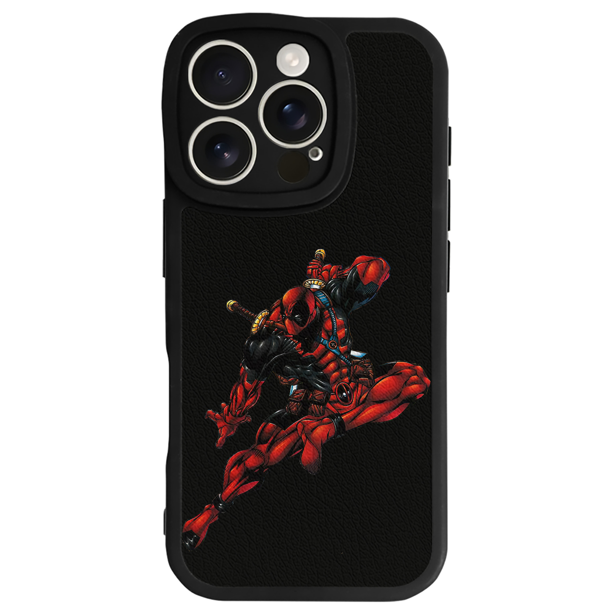 （画像用） Deadpool デッドプール 【iPhone 16シリーズ対応】シリコンスマホケース（レザー調） 材質：シリコン